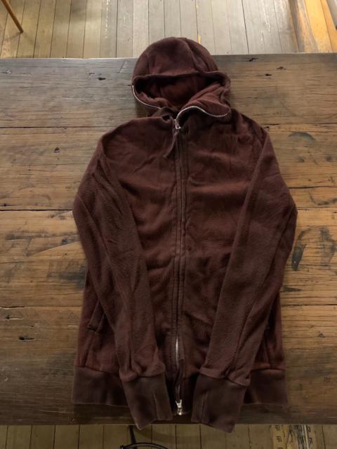 Boris Bidjan Saberi Boris Bidjan Saberi FW15 Black Burgundy Ninja Zipper2 Object Hooded Cotton Jacket