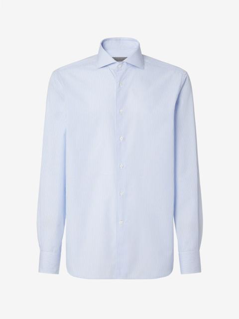 CORNELIANI Light blue royal Oxford cotton shirt
