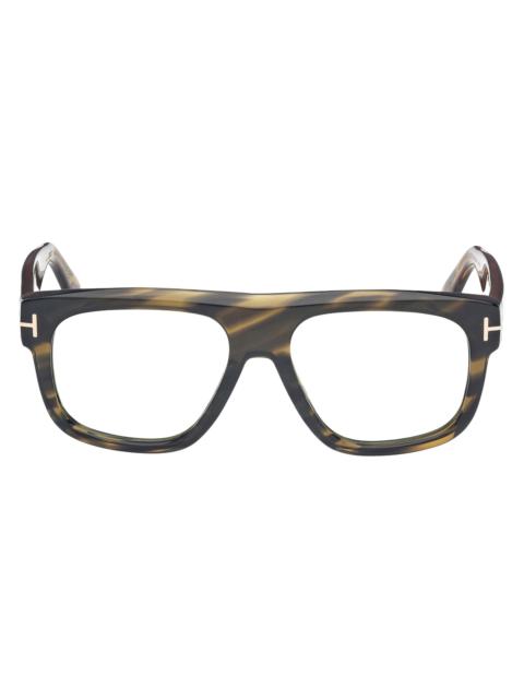 TOM FORD Men's Icon 56MM Geometric Sunglasses - Brown Green