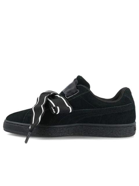 (WMNS) PUMA Suede Heart Satin NEW AUTHENTIC Black 364084-01