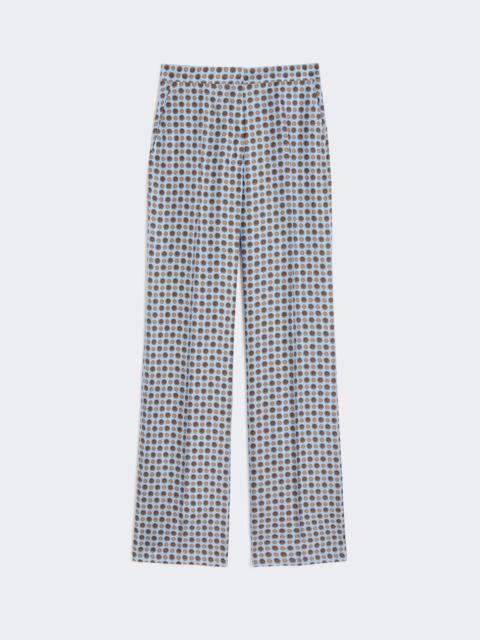FAUNA Straight-fit printed silk trousers