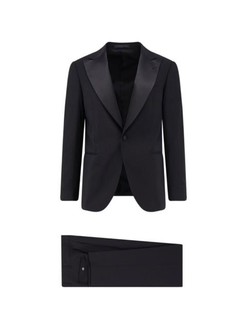 CORNELIANI satin lapel single-breasted suit