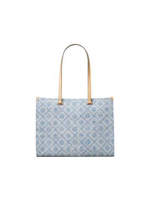 TORY BURCH T Monogram denim tote bag