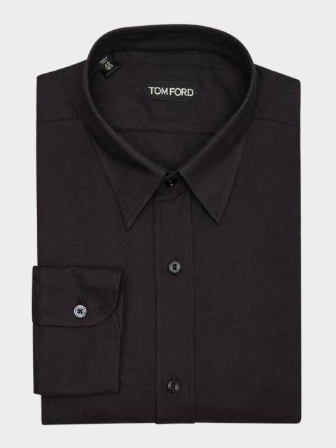 TOM FORD Men's Textured Cotton-Cashmere Shirt