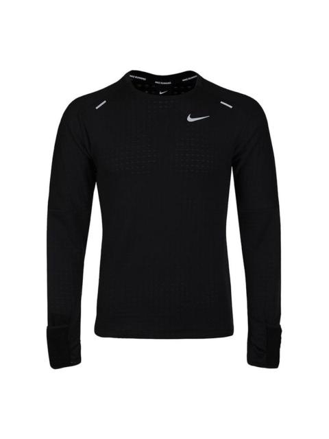Nike Nike Sphere Dri-Fit Running Exercise Round Long Sleeve T-Shirt Men's Black CU6084-010