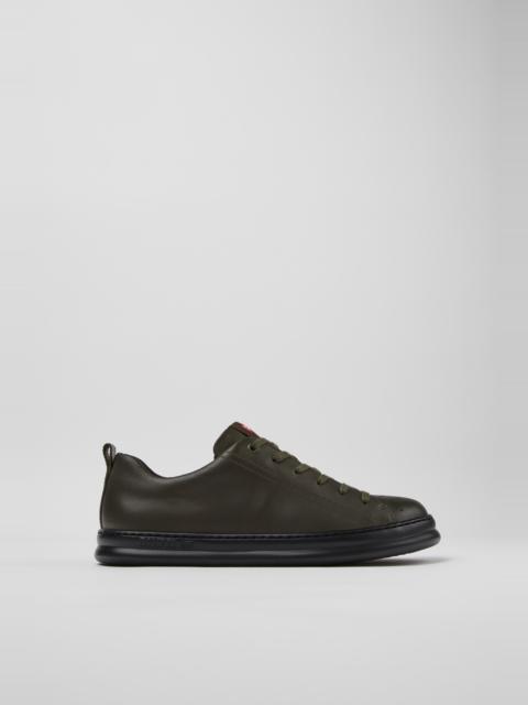 CAMPER Runner Green Leather Sneakers for Men.