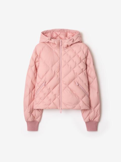 Check-stitch Nylon Delley Puffer Jacket