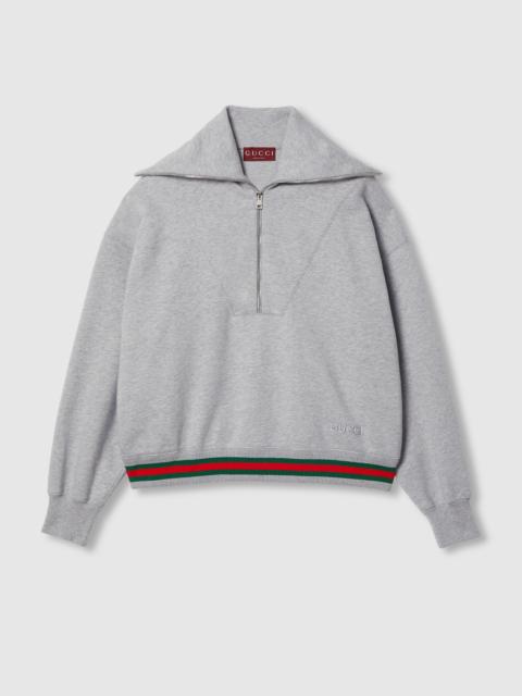 GUCCI Cotton jersey sweatshirt with Web