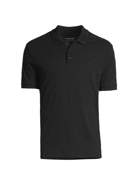 Vince Men's Classic Polo Shirt - Black