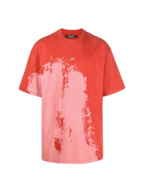 brush stroke-print T-shirt