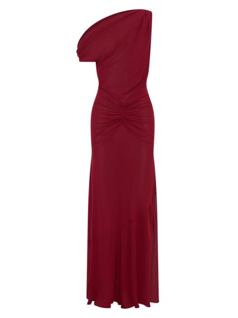NICHOLAS Women's Elza Asymmetric Off-The-Shoulder Panelled Maxi Dress - Plum