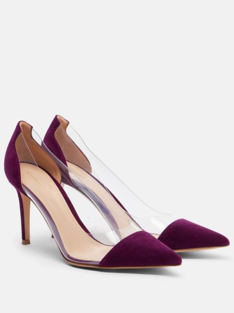Gianvito Rossi Plexi suede and TPU pumps