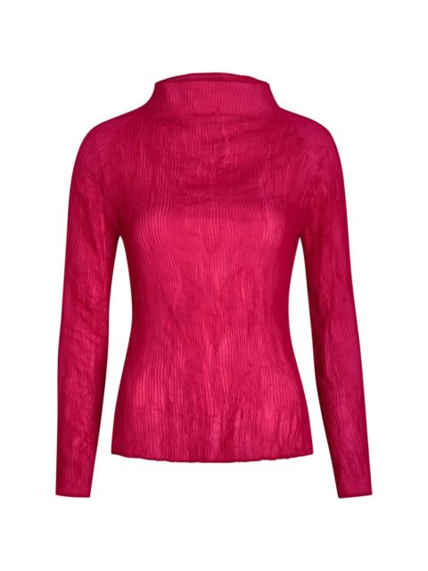 ISSEY MIYAKE textured long-sleeve top