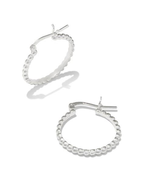 KENDRA SCOTT Beaded 20mm Hoop Earrings in Sterling Silver