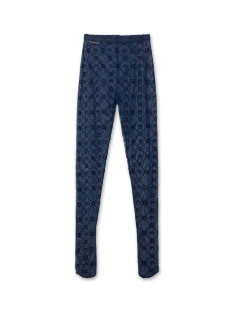 Marine Serre Moonogram Mesh Flock Tights