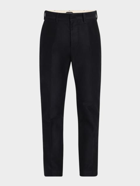 TOM FORD 남자의 솔질된 면 Satin Chino 바지