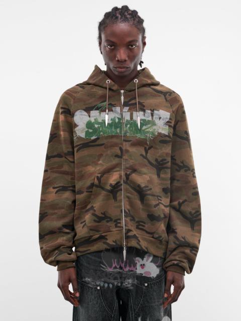 Sankuanz Camo Graffiti Zip Hoodie