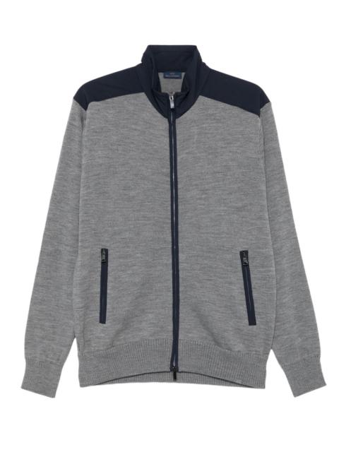 Paul & Shark zip-front panelled cardigan