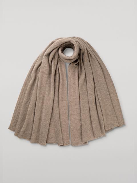 Johnstons of Elgin Raeburn Light Brown Cashmere Travel Stole