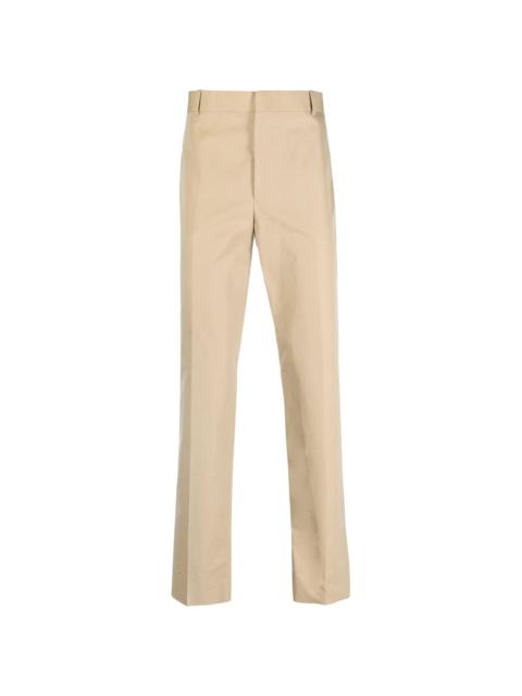 Alexander McQueen cotton cigarette trousers