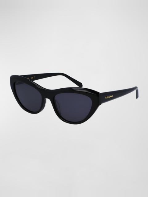 FERRAGAMO Sleek Logo Acetate Cat-Eye Sunglasses