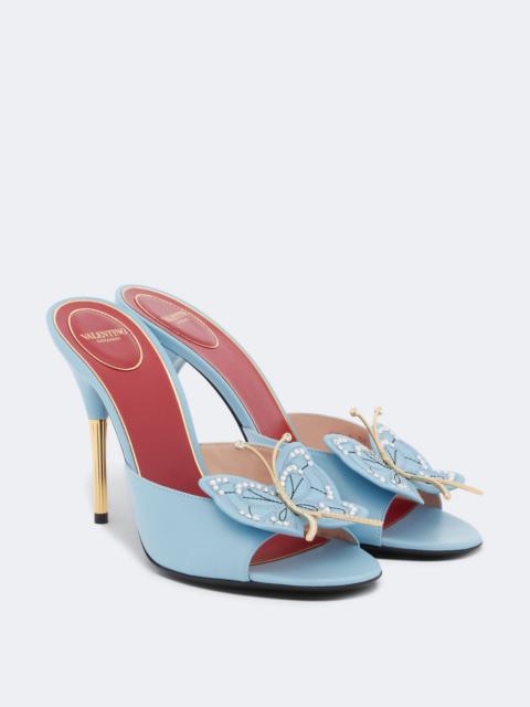Valentino Flutterby embellished leather mules