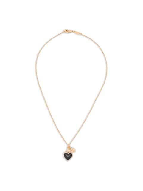 Dolce & Gabbana crystals heart-charm necklace
