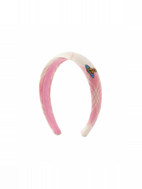 Vivienne Westwood HAIRBAND SLIM - IVORY/PINK