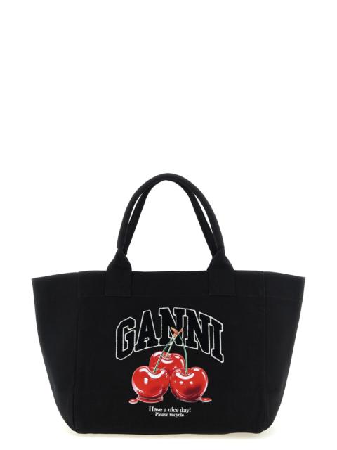 'Black Medium Cherry Tote' shopping bag