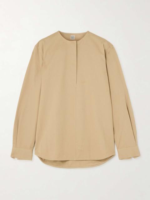 Totême Organic cotton-twill shirt Beige