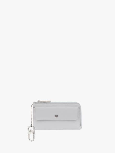 Givenchy 4G ZIPPED CARD HOLDER IN BOX LEATHER