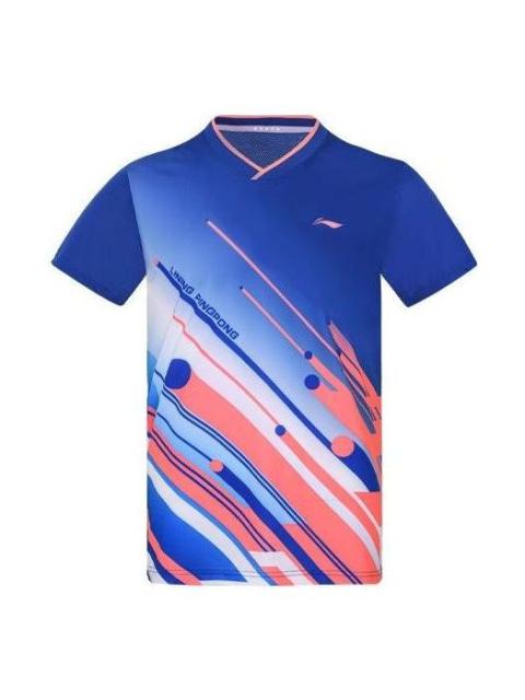 Li-Ning National Team Table Tennis Jersey T-Shirt 'Blue' AAYS017-3