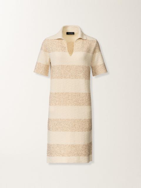 FABIANA FILIPPI Striped cotton tweed dress with sequins