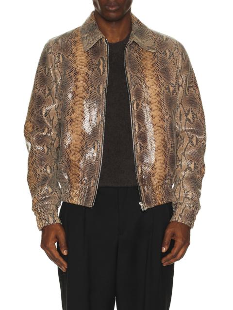 AMIRI Leather Snake Western Jacket