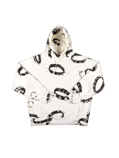 Supreme Studded Collars Hooded Sweatshirt 'White'