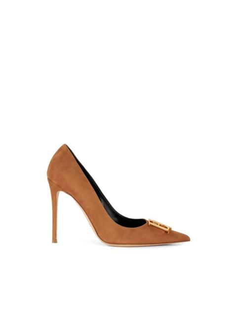 ELISABETTA FRANCHI logo-detail suede pumps