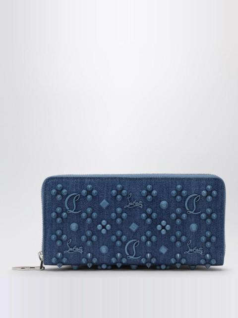 Christian Louboutin Panettone Coin Purse In Denim With Spikes