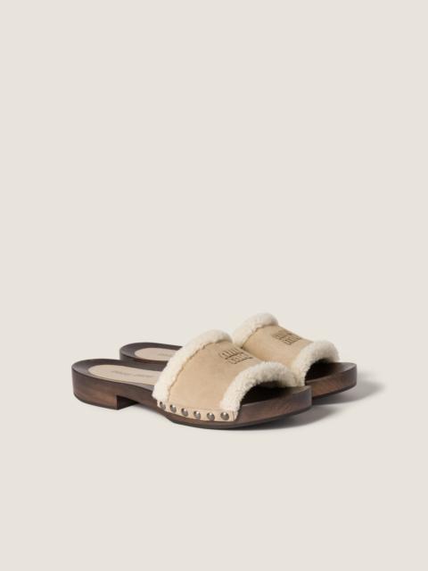 Miu Miu Suede clogs