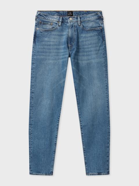 Paul Smith Slim Tapered-Fit Mid-Wash 'Blue Black Stretch' Jeans