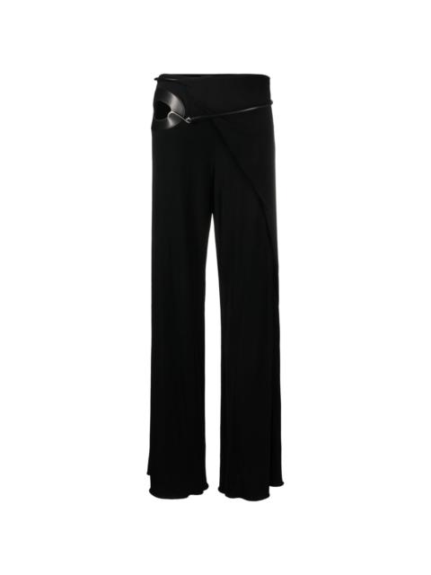 TOM FORD cut-out wide-leg silk trousers
