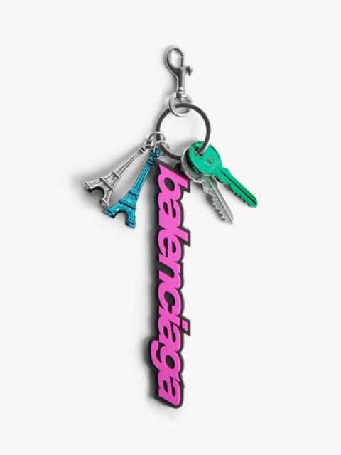 BALENCIAGA Women's Biker Balenciaga Charm/keychain in Pink/black