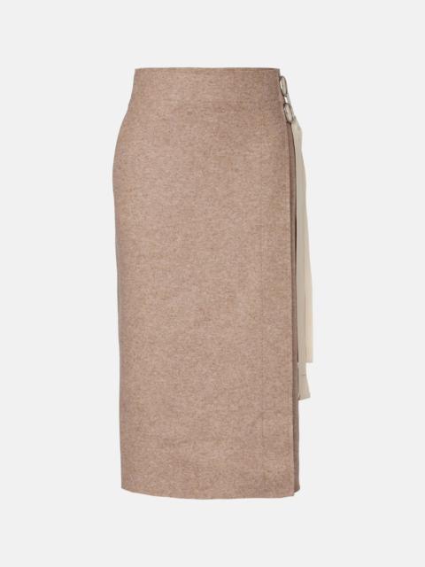 Jil Sander Wool-blend midi skirt