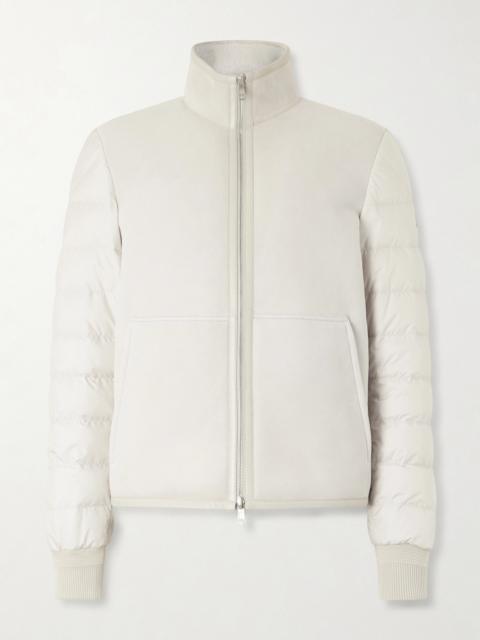 Moncler Crachin Reversible Leather-Trimmed Quilted Shell and Shearling Down Jacket