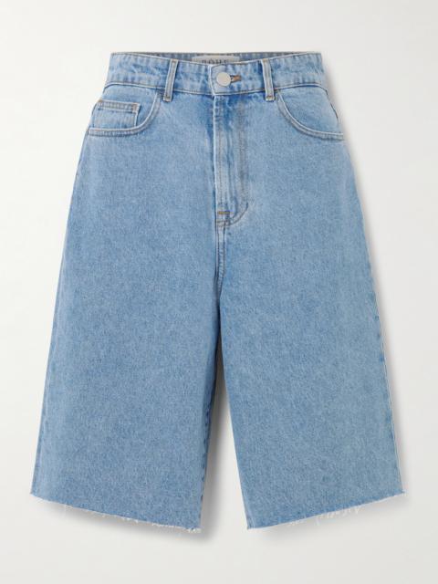 RÓHE Frayed Denim Shorts