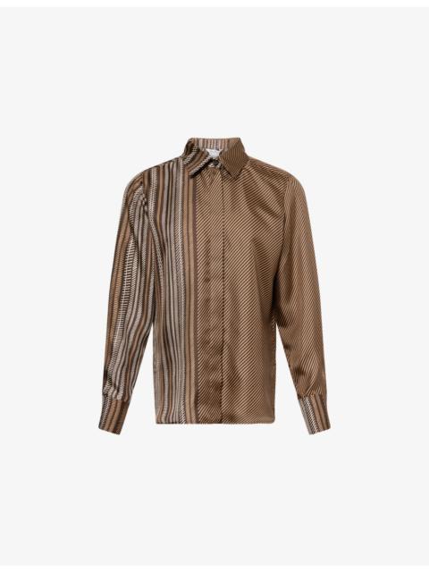Max Mara Shaker Abstract-Pattern Silk Shirt