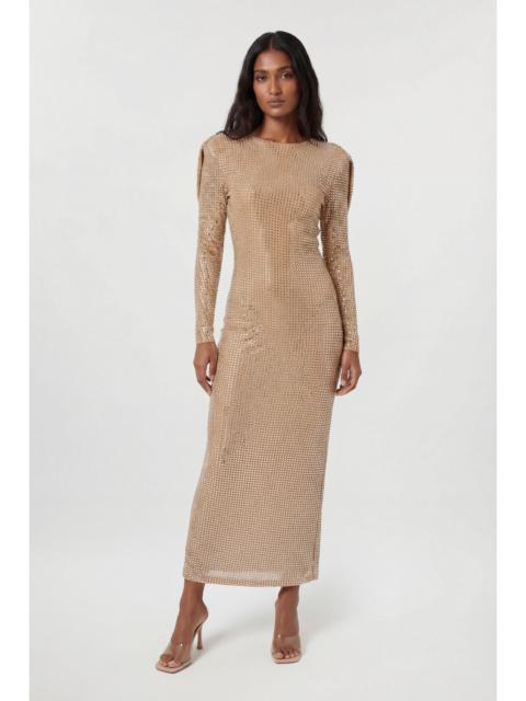 KAREN MILLEN Crystal Embellished Cowl Back Maxi Dress