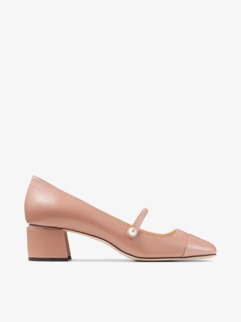 JIMMY CHOO Elisa 45
Ballet Pink Nappa and Patent Leather Pumps