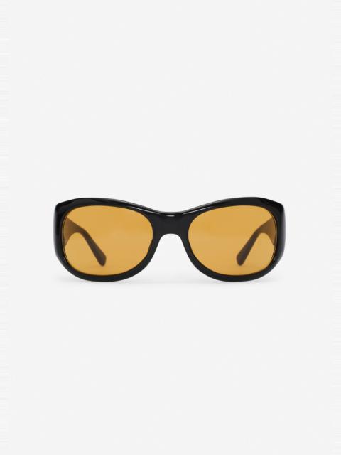 MAGDA BUTRYM Round sunglasses in black with yellow lenses