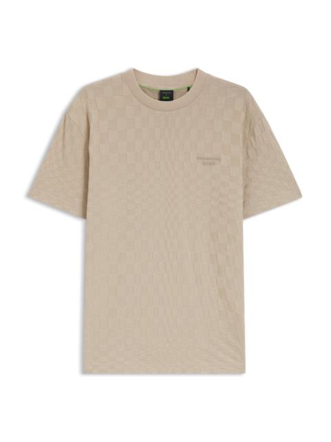 BOSS PORSCHE X BOSS COTTON T-SHIRT WITH PASHA PATTERN