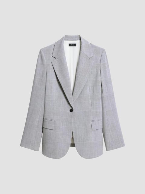 Theory Women's Lynnia Stretch Wool Blazer - Grey Multi